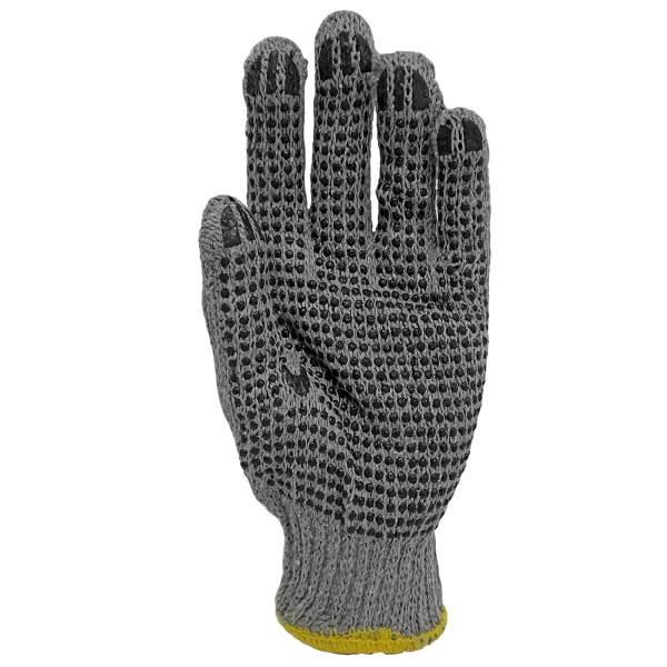 GUANTE CAROLINA GRIS CON PUNTOS PVC