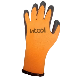 GUANTES ANTICORTE ANARANJADO CON RECUBRIMIENTO EN NITRILO NEGRO
