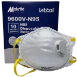 MÁSCARA MAKRITE 9600V-N95 CON VÁLVULA (CAJA DE 10 UND)