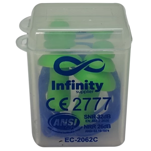 PROTECTOR AUDITIVO CON CORDON Y ESTUCHE INFINITY